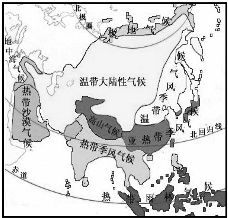 马来群岛的大部分为温带季风气候c,温带大陆性气候是亚洲分布最广的